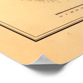  kaart van Bergen Noorwegen (1907) Poster (Hoek)