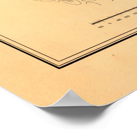  kaart van Bergen Noorwegen (1907) Poster (Hoek)