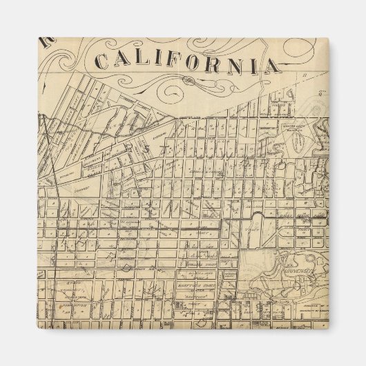 Kaart van Berkeley, Californië Magneet (Voorkant)