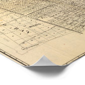 Kaart van Berkeley, Californië Poster (Hoek)