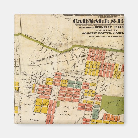 Kaart van Berkeley Magneet (Voorkant)