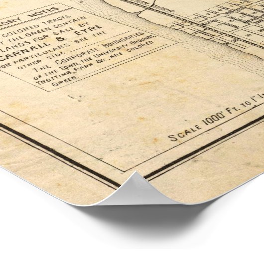 Kaart van Berkeley Poster (Hoek)