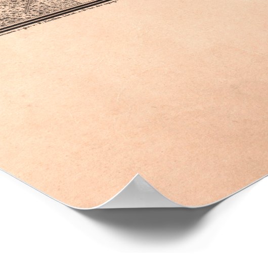  kaart van Berlijn Duitsland (1862) Poster (Hoek)