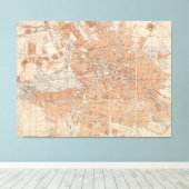 kaart van Berlijn Duitsland (1877) Canvas Afdruk (Insitu (Houten vloer))
