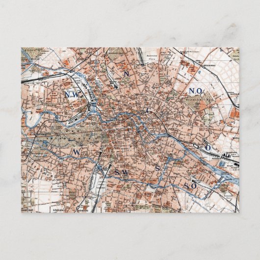  kaart van Berlijn Duitsland (1894) (Voorkant)