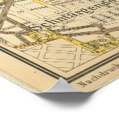  kaart van Berlijn Duitsland (1904) Poster (Hoek)