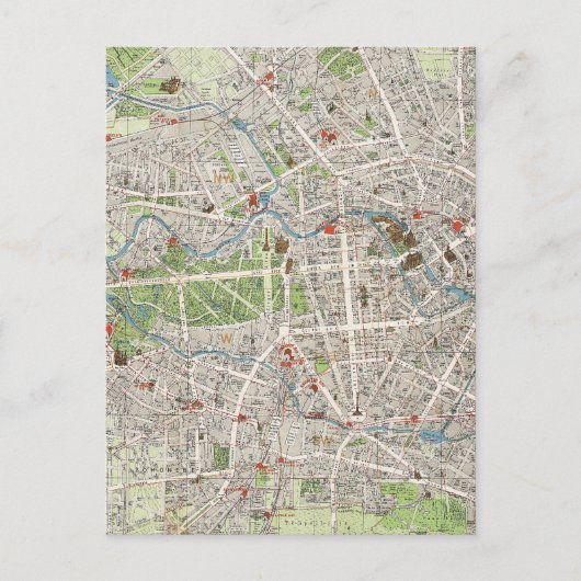 kaart van Berlijn Duitsland (1905) (Voorkant)