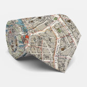 kaart van Berlijn Duitsland (1905) Stropdas (Opgerold)