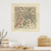 kaart van Berlijn Duitsland (1913) 2 Poster (Keuken)