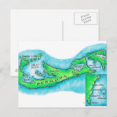 Kaart van Bermuda (Voorkant / Achterkant)