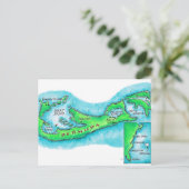 Kaart van Bermuda (Staand voorkant)