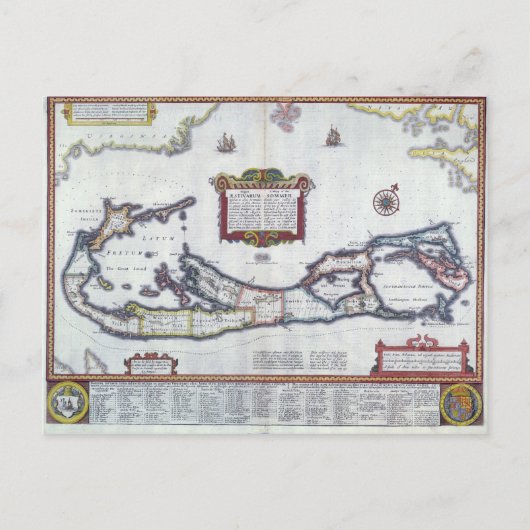 Kaart van Bermuda (Voorkant)