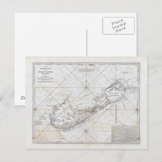  kaart van Bermuda (Voorkant / Achterkant)