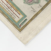 kaart van Bermuda (1638) Fleece Deken (Hoek)