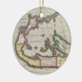kaart van Bermuda (1638) Keramisch Ornament (Links)