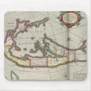  kaart van Bermuda (1638) Muismat