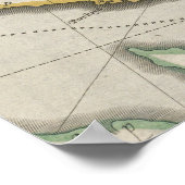  kaart van Bermuda (1638) Poster (Hoek)