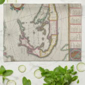  kaart van Bermuda (1638) Theedoek (Gevouwen)