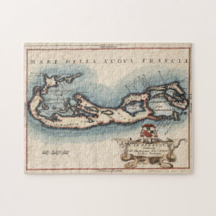 kaart van Bermuda (1694) Legpuzzel