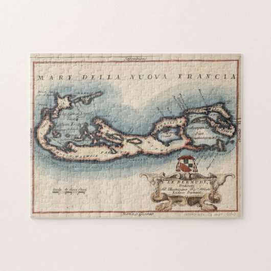 kaart van Bermuda (1694) Legpuzzel (Horizontaal)