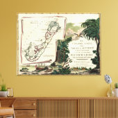  kaart van Bermuda (1778) Canvas Afdruk (Insitu (Woonkamer))