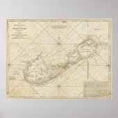  kaart van Bermuda (1788) Poster (Voorkant)