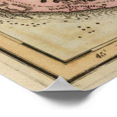  kaart van Bermuda (1823) Poster (Hoek)