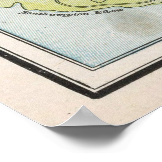  kaart van Bermuda (1901) Poster (Hoek)