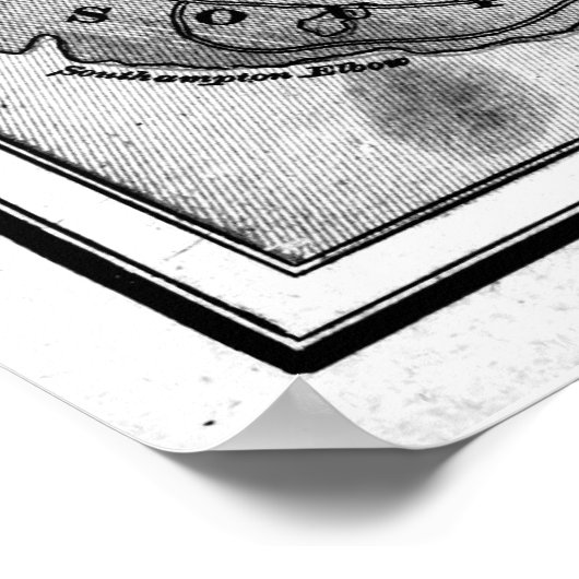  kaart van Bermuda (1901) Poster (Hoek)