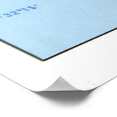  kaart van Bermuda (1976) Poster (Hoek)