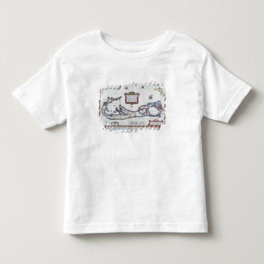 Kaart van Bermuda Kinder Shirts (Voorkant)