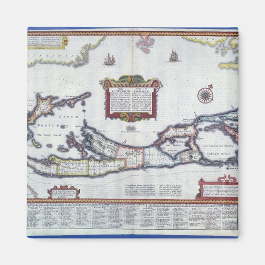 Kaart van Bermuda Magneet (Voorkant)