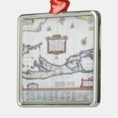 Kaart van Bermuda Metalen Ornament (Links)