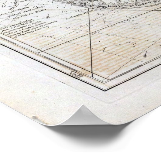  kaart van Bermuda Poster (Hoek)