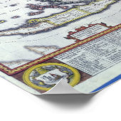 Kaart van Bermuda Poster (Hoek)