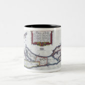 Kaart van Bermuda Tweekleurige Koffiemok (Center)