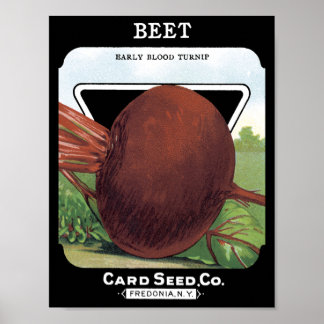 Kaart van bier Seed Co. pakket Vintage Fredonia, N Poster