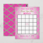 Kaart | van Bingo Roze Quatrefoil (Voorkant / Achterkant)