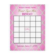 Kaart | van Bingo Roze Quatrefoil