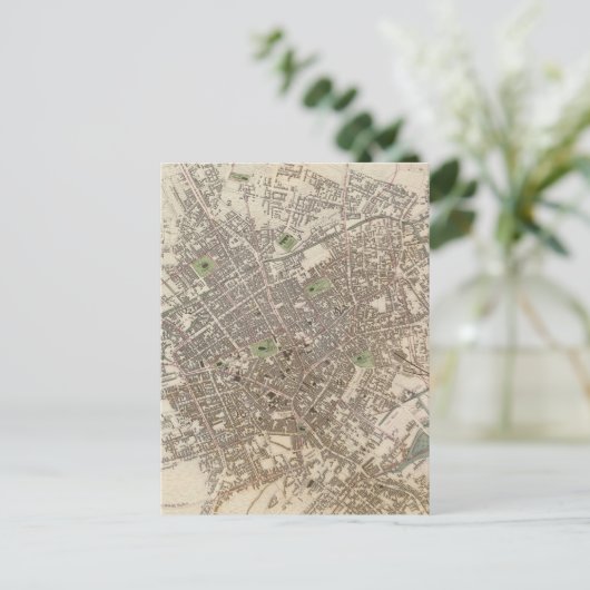 kaart van Birmingham England (1839) (Staand voorkant)