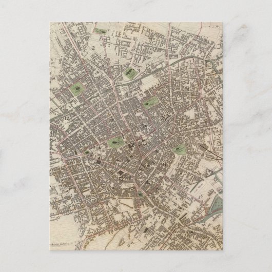 kaart van Birmingham England (1839) (Voorkant)