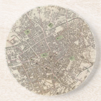 kaart van Birmingham England (1839) Zandsteen Onderzetter