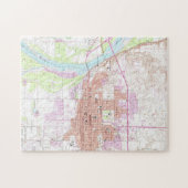  kaart van Bismark North Dakota (1962) Legpuzzel (Horizontaal)
