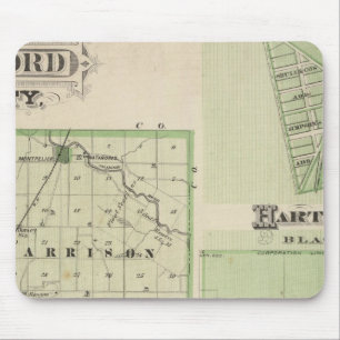Kaart van Blackford County met Montpelier Muismat