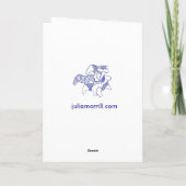 Kaart van blauwe en witte paarden (Achterkant)