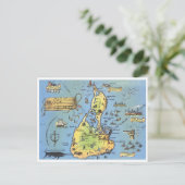  kaart van Block Island, Rhode Island (Staand voorkant)