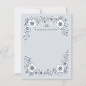 Kaart van bloemen - Blauw (Voorkant)