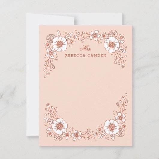 Kaart van bloemen - Sinaasappel (Voorkant)