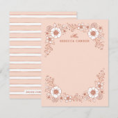 Kaart van bloemen - Sinaasappel (Voorkant / Achterkant)