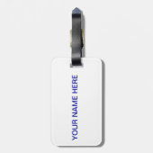 Kaart van Blue Nantucket Island Bagagelabel (Achterkant verticaal)